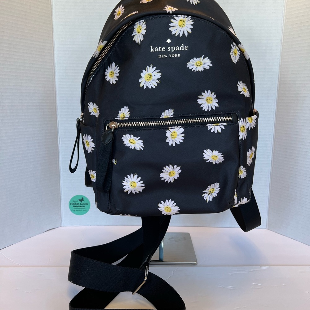 Kate Spade Chelsea Daisy Print Medium Backpack Bag in Black Multi
